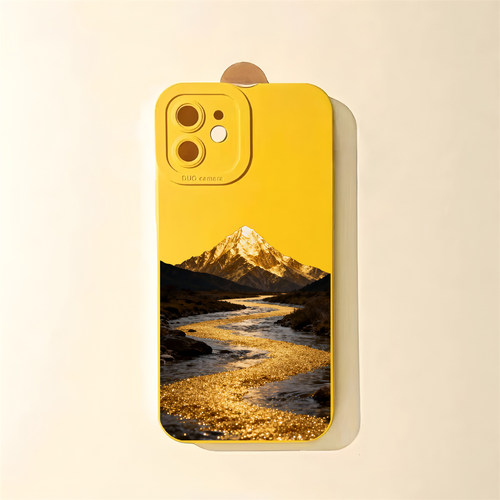 黑金能量流水生金适用iPhone17pro镜面16promax简约15Pro苹果14手机壳xsmax补妆13招财12情侣7山峰8plus创意x - 图3