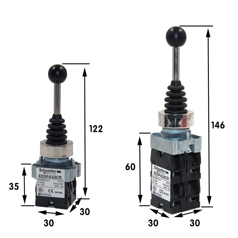 原装十字摇杆主令开关XD2PA12CR自锁双向四向XD2PA24CR自复位 - 图0