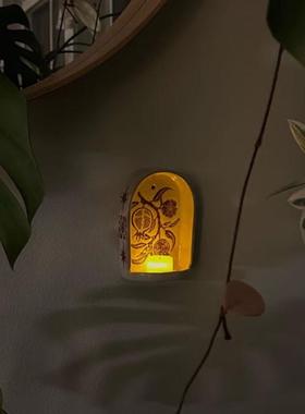 跨境新品Saintly niche 圣墙壁龛烛台小祭坛墙壁装饰品树脂工艺品