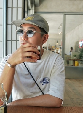 欧内眼镜太阳镜多边形复古户外