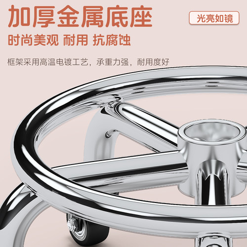 滑轮矮凳家用儿童带娃学步可移动万向轮垫脚凳美缝擦地静音圆椅子 - 图2