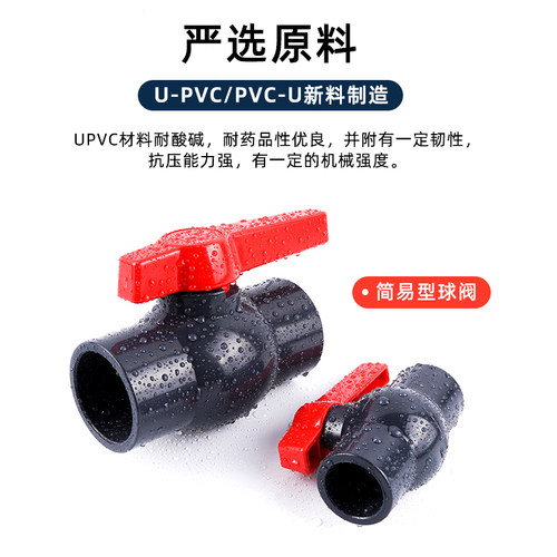 UPVC活接球阀南亚HY华亚110手柄水阀双由令阀门50开关塑料160球阀 - 图0