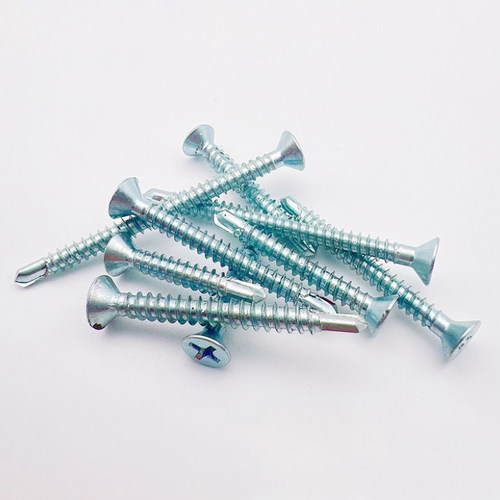 平头十字镀锌自攻自钻加长燕尾螺丝钉沉头钻尾螺丝钉M4.2M4.8 - 图0