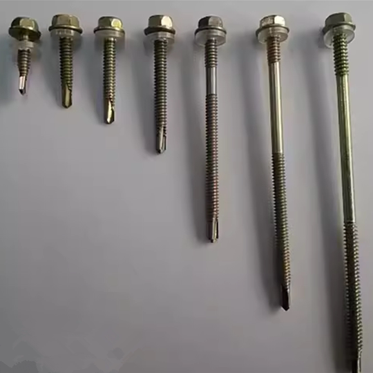 Tornillos galvanizados, tornillos de placa de acero con cola de taladro hexagonal externo