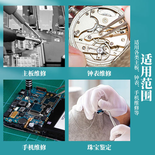 显微镜光学眼镜式头戴放大镜手表手机维修用电路板高清数码电子目镜便携式高倍率鸽眼专用带灯专业扩大镜鉴定 - 图3