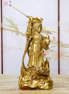 黄铜圣母仙女神像风水摆件