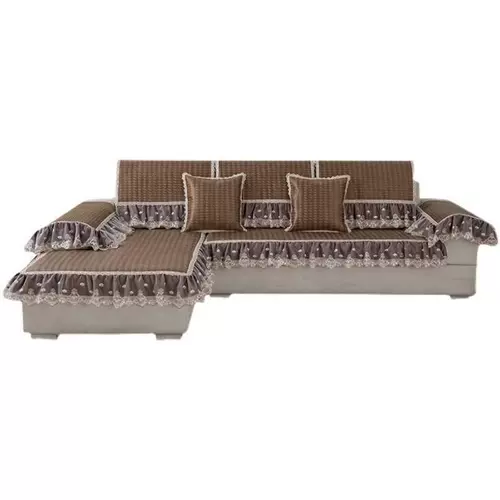 Летний нескользящий коврик, шелковая подушка из натурального дерева, диван