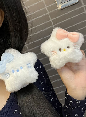 KT猫发圈毛绒星星卡通大肠发圈