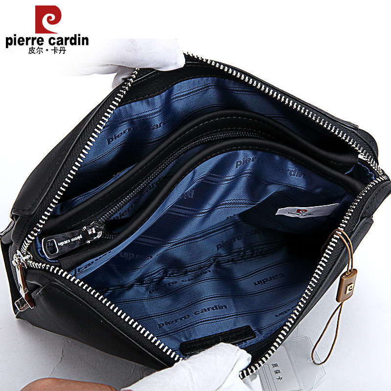 皮尔卡丹真皮手拿包男款大容量男包 酷正服饰男士包袋