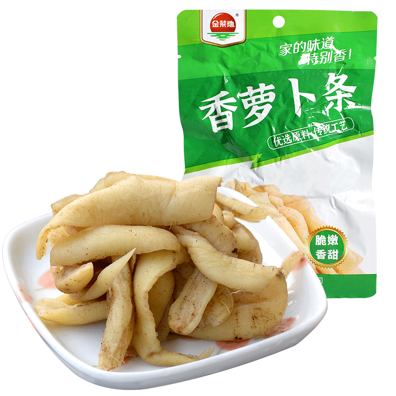 金菜地100g五香萝卜干辣腌萝卜条酸菜泡菜酱菜咸菜拌面菜安徽特产 - 图3