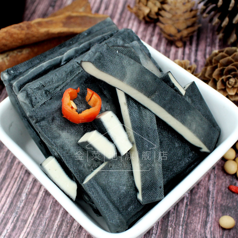 金菜地150g臭干黑臭豆腐干毛豆腐安徽特色豆腐干冰袋泡沫发货包邮,淘宝优惠券,粉丝福利购,淘宝优惠卷