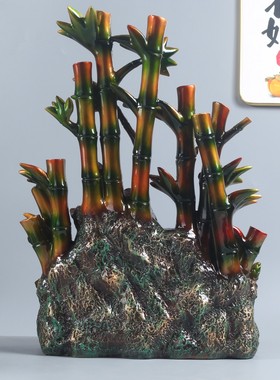 大号节节高升招财猫富贵竹摆件客厅电视柜装饰办公室乔迁新居礼品