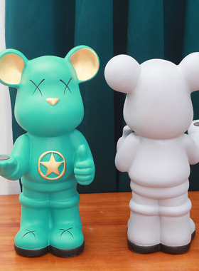 北欧树脂熊玄关钥匙收纳家居客厅