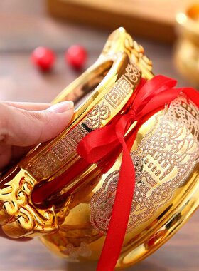 陶瓷砂金双耳招财供奉香炉供佛具