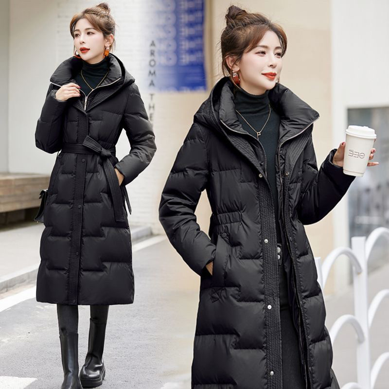 欧洲站修身收腰长款羽绒服2024冬季新款气质女装加厚保暖外套女潮,淘宝优惠券,粉丝福利购,淘宝优惠卷