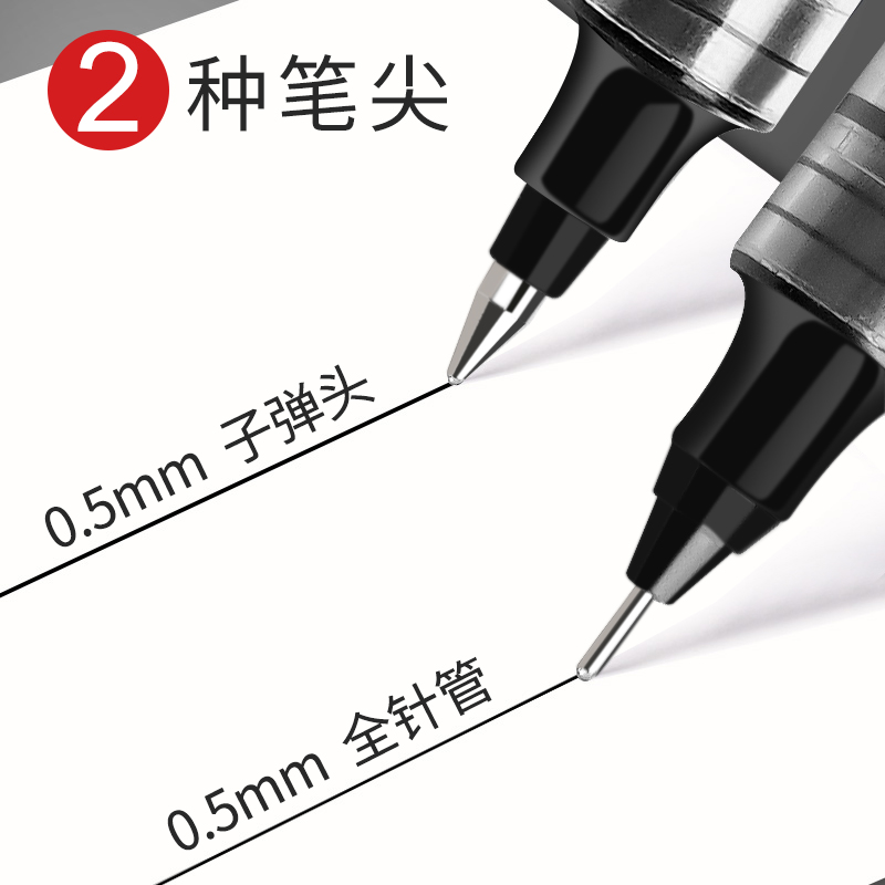 包邮白雪直液式走珠笔PVR155针管型黑笔水笔学生专用速干笔PVN166 - 图0