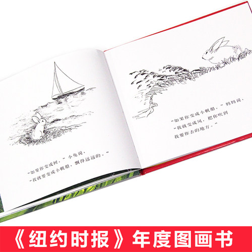 逃家小兔绘本硬壳精装正版纽约时报年度儿童图书0-1-2-3-4-5-6周岁幼儿园小学一二年级宝宝儿童启蒙故事读物图画童书籍非注音版 - 图3
