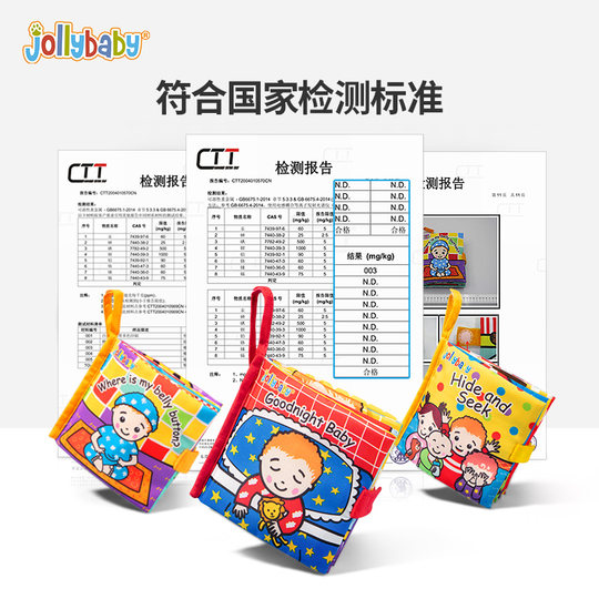 Jollybaby Peekaboo Cloth Book Waterproof