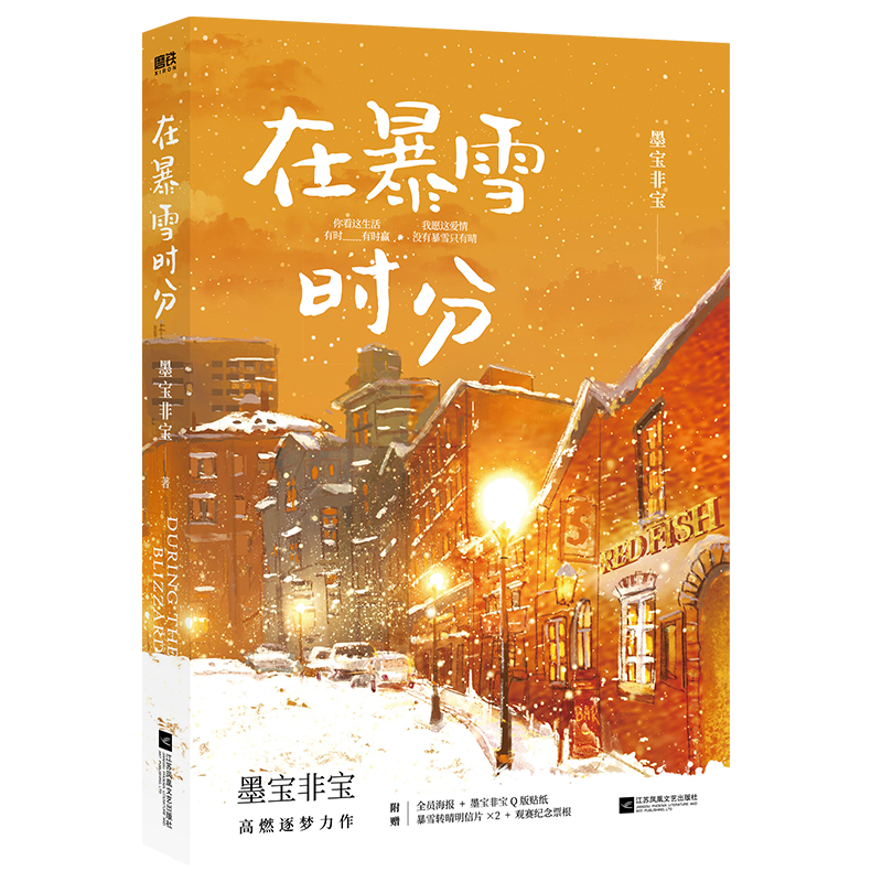 【赠纪念票根+明信片+海报+贴纸】在暴雪时分实体小说书墨宝非宝吴磊赵今麦主演同名电视剧原著小说蜜汁炖鱿鱼作者书籍正版-图3