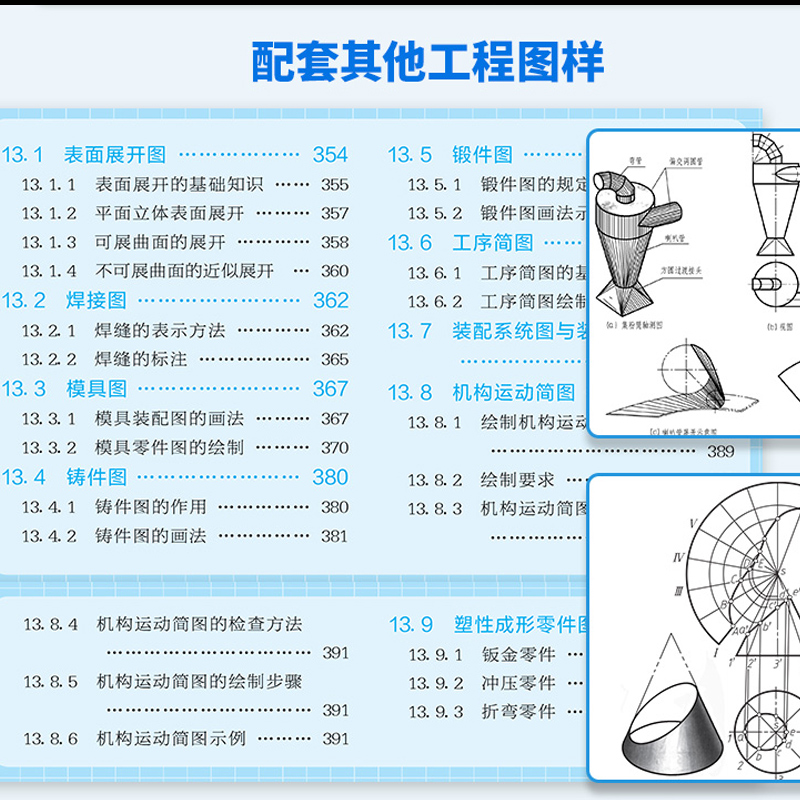 机械制图与识图从入门到精通 机械图纸识图绘图快速入门教材 机械结构设计制造技术基础教程书籍 工程图识读一本通 加工工艺手册 - 图1