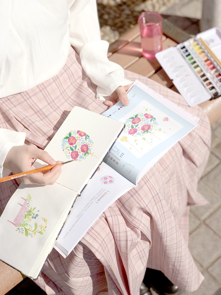 一纸繁花 简单好看的水彩画入门 画画自学零基础 水彩画临摹画册绘画书籍 手绘飞乐鸟工作室教程画集水粉画书插画范本水彩教材线稿,淘宝优惠券,粉丝福利购,淘宝优惠卷