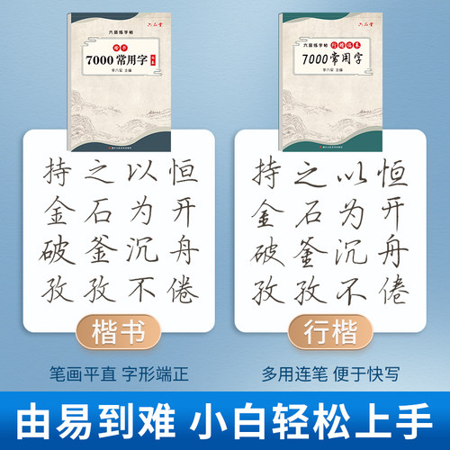 六品堂楷书字帖临摹练字帖楷书字帖成人练字帖楷书入门基础训练控笔笔顺笔画钢笔硬笔书法专用练字本楷体正楷字帖控笔训练字帖练字 - 图1