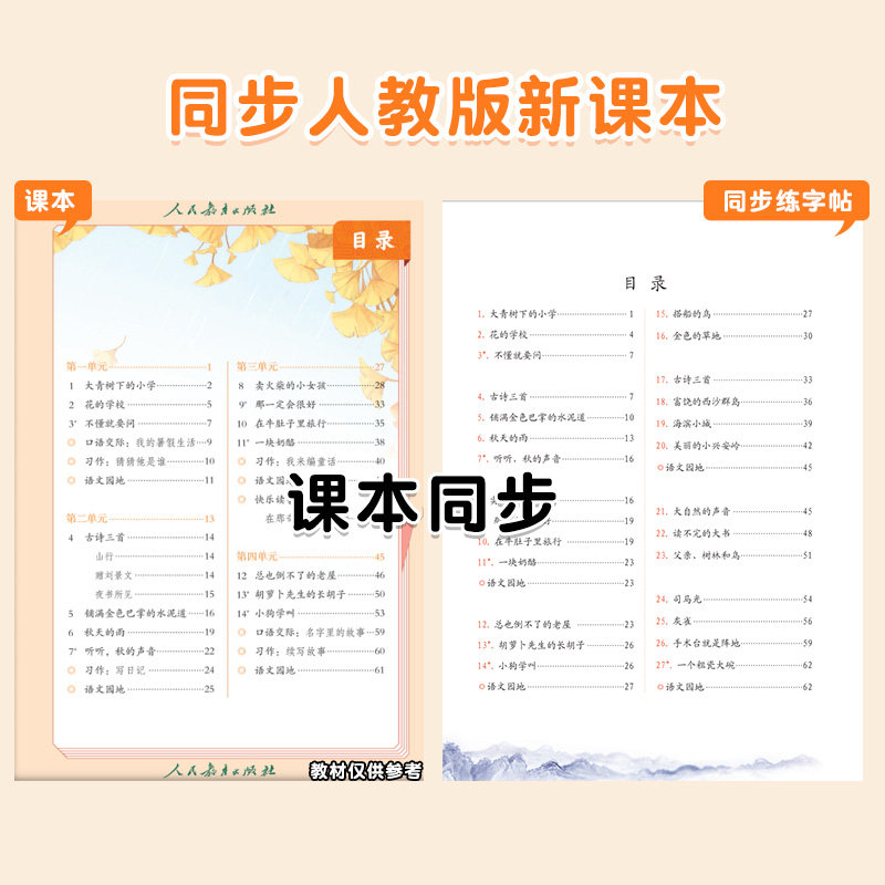 2025秋季小学同步练字帖上下册 汉知简人教版一二三四五六年级同步字帖每日一练假期练字本语文写字训练楷书硬笔 字帖小学生专用
