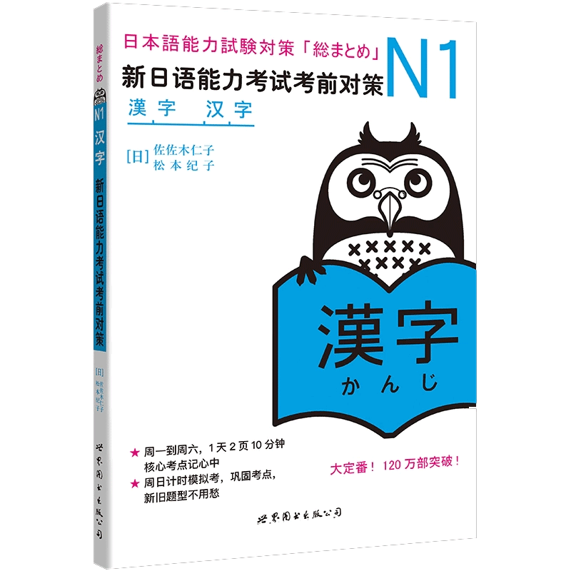 N1汉字 新日语能力考试考前对策 N一级新1级 汉字 世界图书出版 原版引进日本 JLPT备考 日本语能力测试书籍 日语学习 新华书店 - 图2