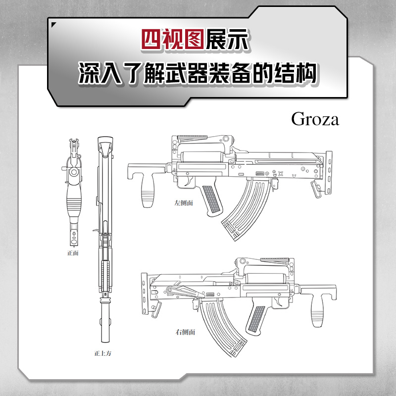 射击游戏常见武器及装备 线稿插画资料集 现代枪械线稿描摹本手枪冲锋枪突击步枪狙击步枪FPS射击武器线描手绘本铅笔画画素材 - 图2