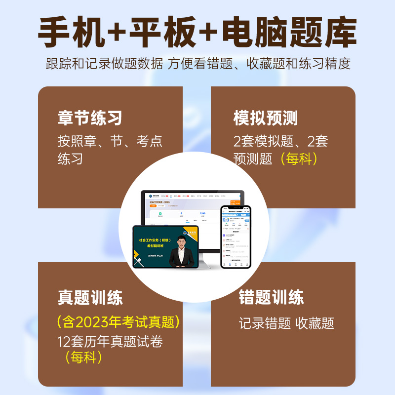 未来教育社会工作者初级2024年试卷全套考试书全国助理社工师证社区招聘实务职业水平综合能力2023历年真题试卷题库中级官方新版-图3