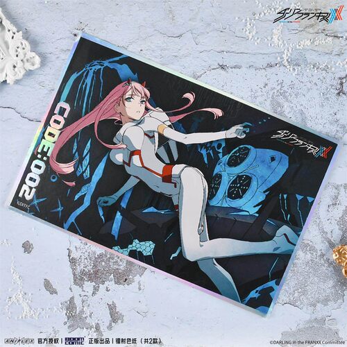 暴蒙 正版 DARLING in the FRANXX 国家队 镭射色纸 02 官谷周边 - 图2