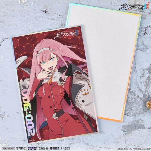 暴蒙 正版 DARLING in the FRANXX 国家队 镭射色纸 02 官谷周边 - 图3