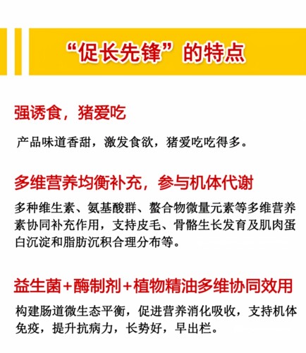 促长先锋猪催肥预混料益生菌调肠道小中猪促生长育肥猪饲料添加剂 - 图1