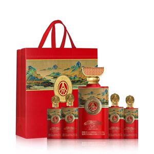 五粮液出品 天下酒仓·大好河山 52度浓香型白酒礼盒装（500mL*1瓶+125mL*4瓶）