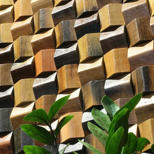 Треугольный трехмерный квадратный ТВ-фон из цельного дерева, настенный бревенчатый мозаичный магазин, украшение музыкальной комнаты, звуковая доска, деревянная