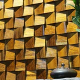 Треугольный трехмерный квадратный ТВ-фон из цельного дерева, настенный бревенчатый мозаичный магазин, украшение музыкальной комнаты, звуковая доска, деревянная