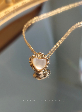 mapg法式复古猫眼石花边蕾丝贝壳