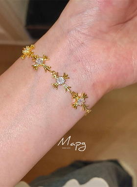 精致巴洛克复古十字架手链