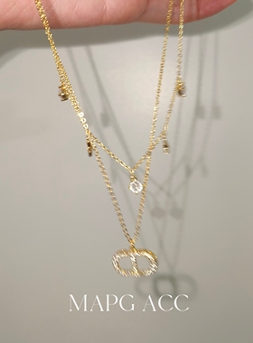 MAPG双层流星星锁骨链大牌感