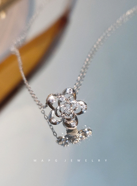 mapg法式复古镂空山茶花镀金