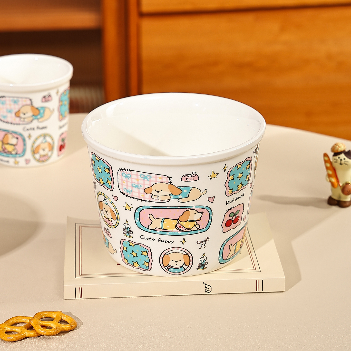 陶瓷手握杯女士高颜值特别好看的咖啡杯喝水杯子高颜值泡面碗汤碗 - 图0