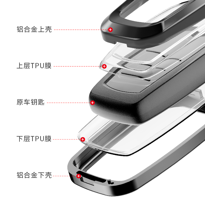 适用于15-21款丰田汉兰达钥匙套汽车钥匙包壳扣高档全包2020款