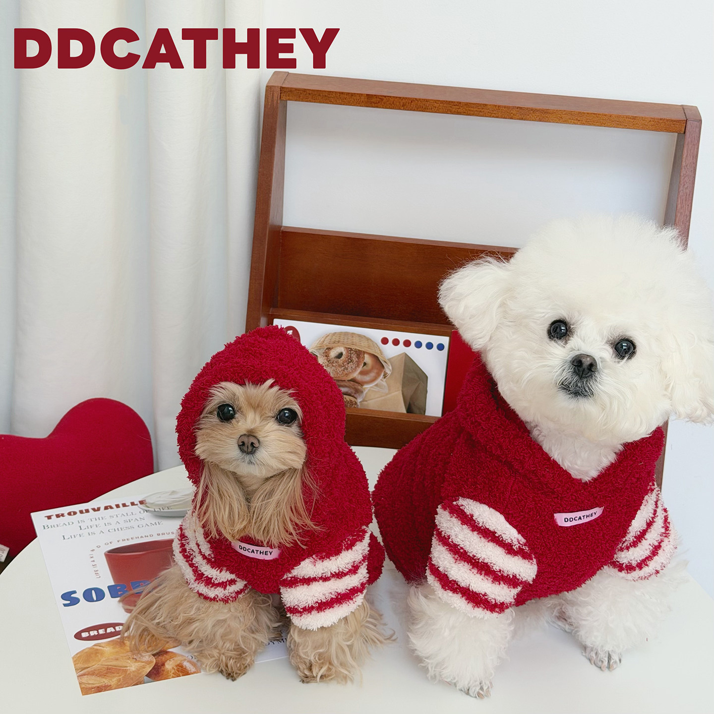 袋袋猫 小红帽绒绒衣 圣诞新年宠物棉衣比熊狗狗冬季喜庆拜年衣服,淘宝优惠券,粉丝福利购,淘宝优惠卷