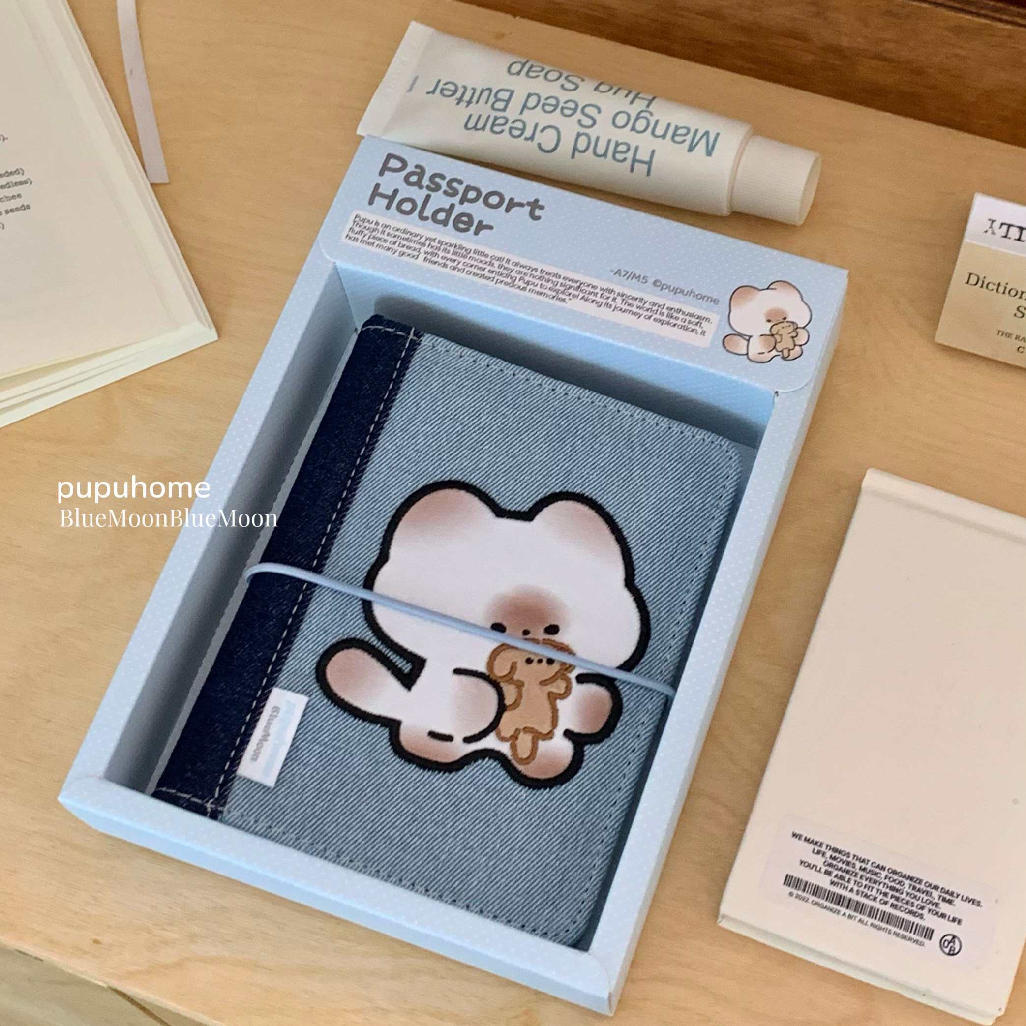 馒头猫pupu护照夹A7护照包手账本多功能活页夹保护套证件收纳包,淘宝优惠券,粉丝福利购,淘宝优惠卷