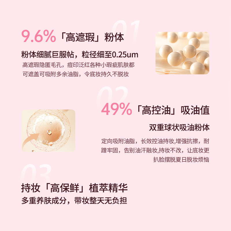 美诺兔年气垫bb霜粉饼二合一遮瑕保湿提亮控油定妆持久不脱妆粉底