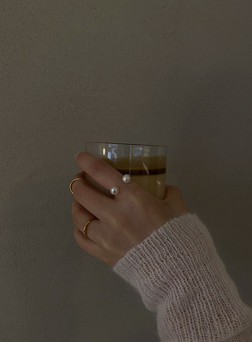 原创设计风天然淡水珍珠开口戒指