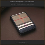 PUSUZE Клетчатые женские водительские права на кожа кожи коврик -коврика водительская лицензионная карта.