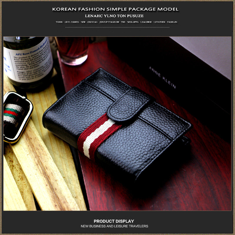 pusuze卡包男女多卡位名片夹牛皮 pusuze卡包