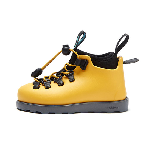 正品Native童鞋时尚加绒保暖防水马丁靴男童女童圆头高帮鞋棉靴子 - 图3