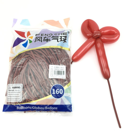 风车160长条气球魔术气球花朵公仔五瓣花1.3克加厚气球花束造型 - 图2